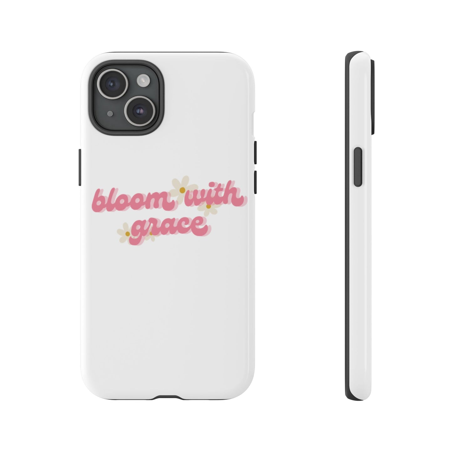 جراب هاتف "Bloom with Grace"، جرابات متينة بنقشة زهور لطيفة، 🌷
