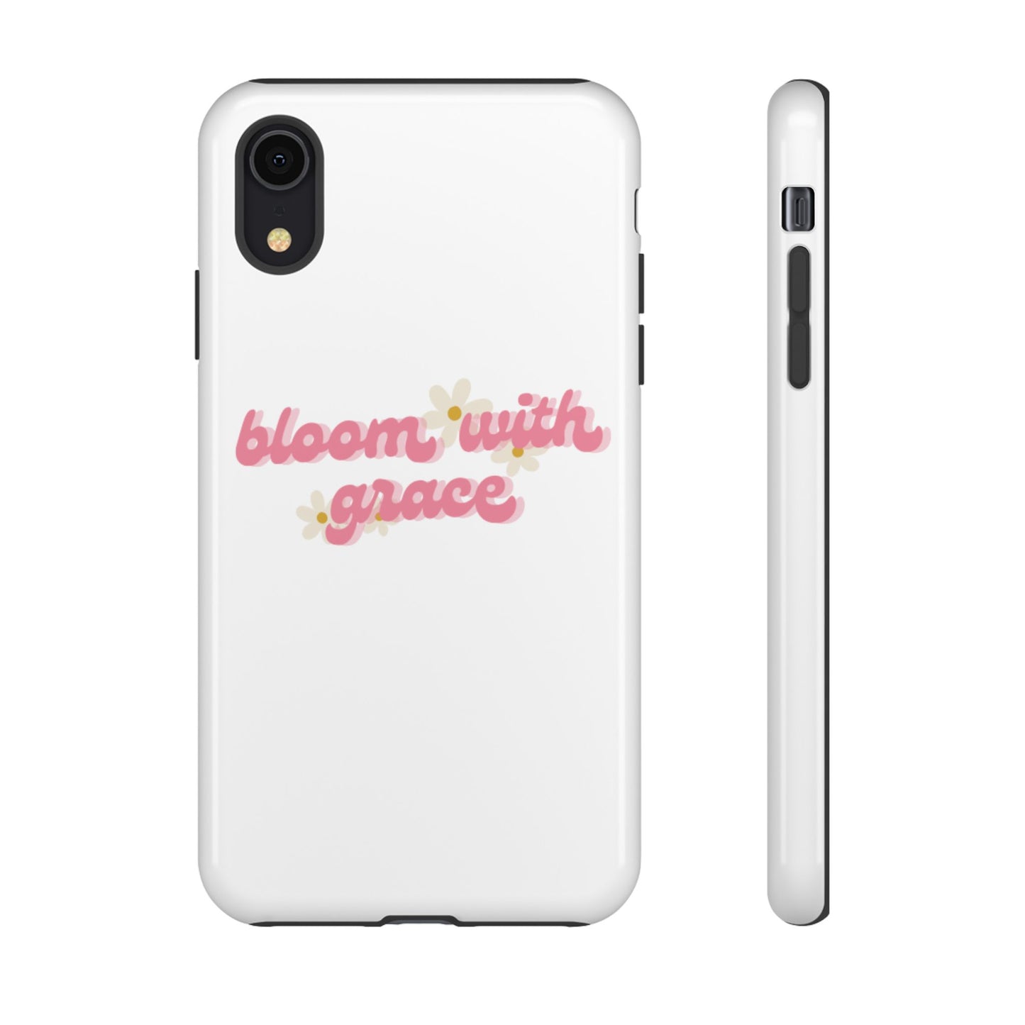 جراب هاتف "Bloom with Grace"، جرابات متينة بنقشة زهور لطيفة، 🌷
