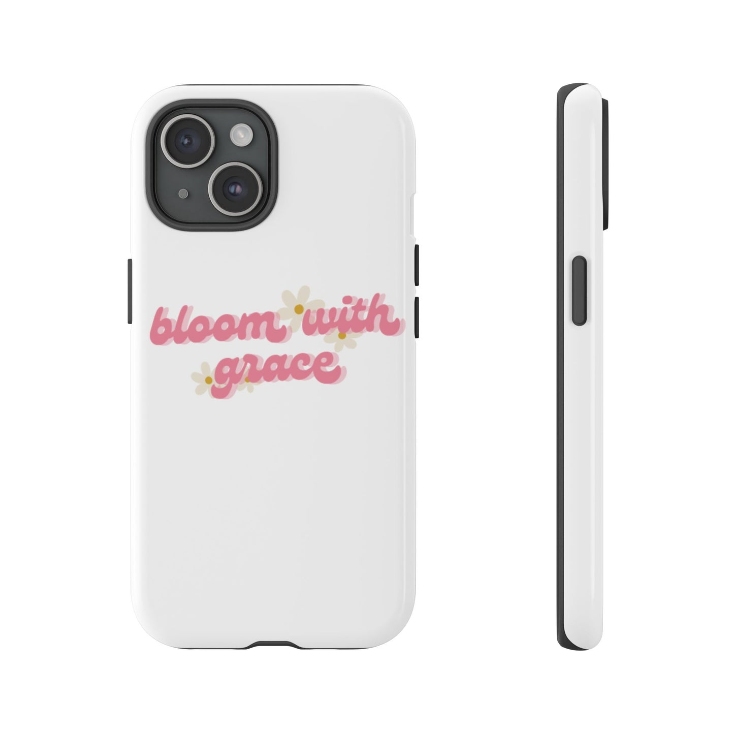 جراب هاتف "Bloom with Grace"، جرابات متينة بنقشة زهور لطيفة، 🌷