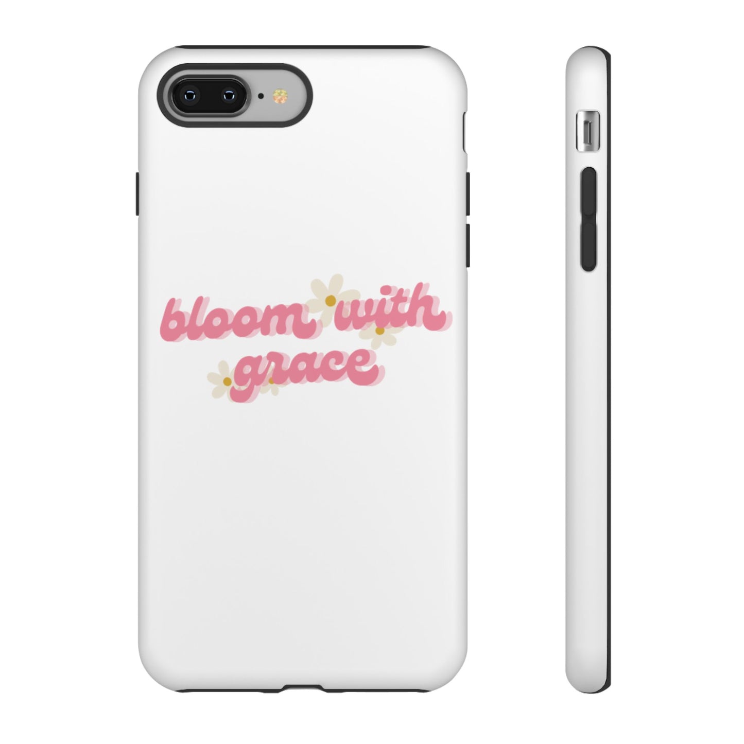 جراب هاتف "Bloom with Grace"، جرابات متينة بنقشة زهور لطيفة، 🌷