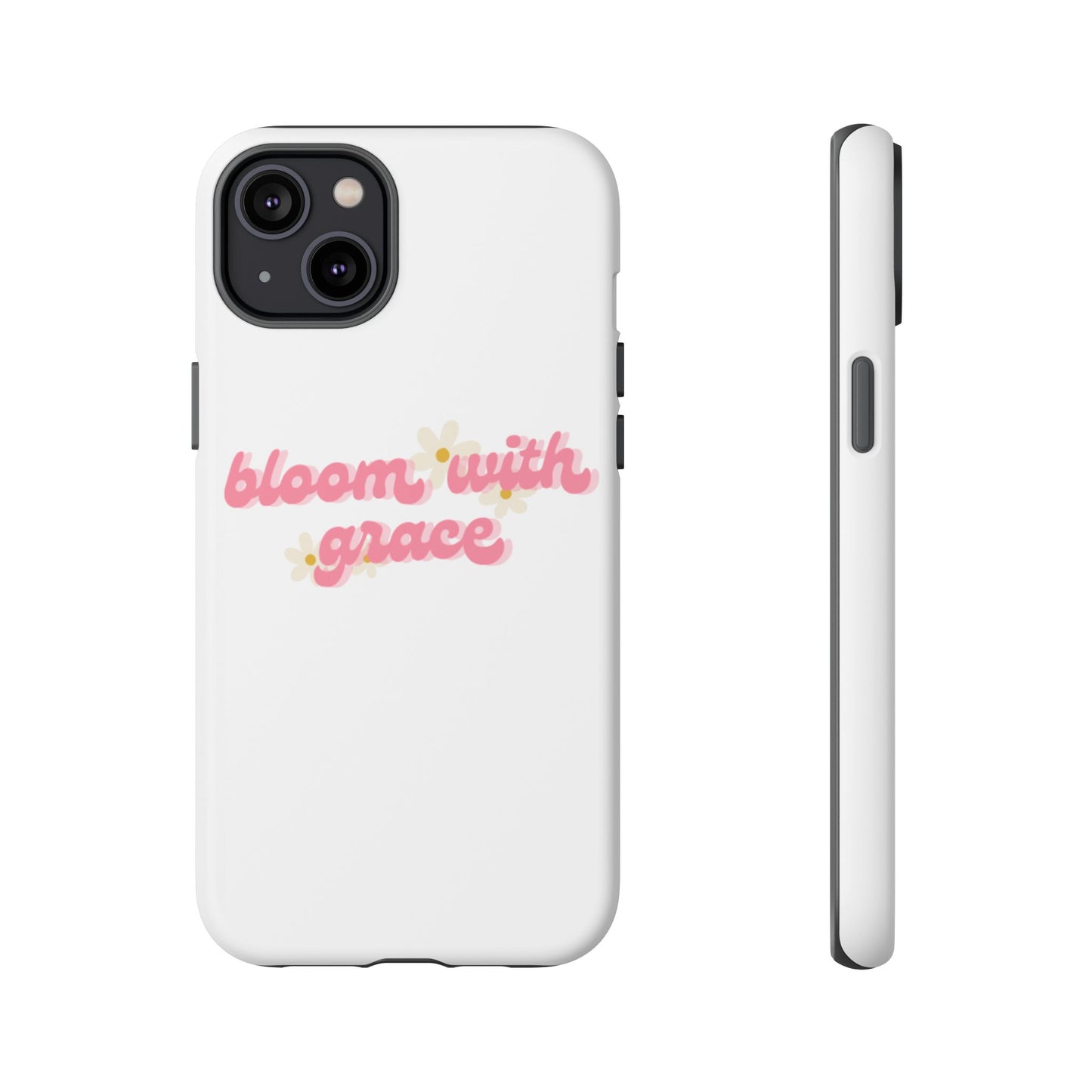 جراب هاتف "Bloom with Grace"، جرابات متينة بنقشة زهور لطيفة، 🌷