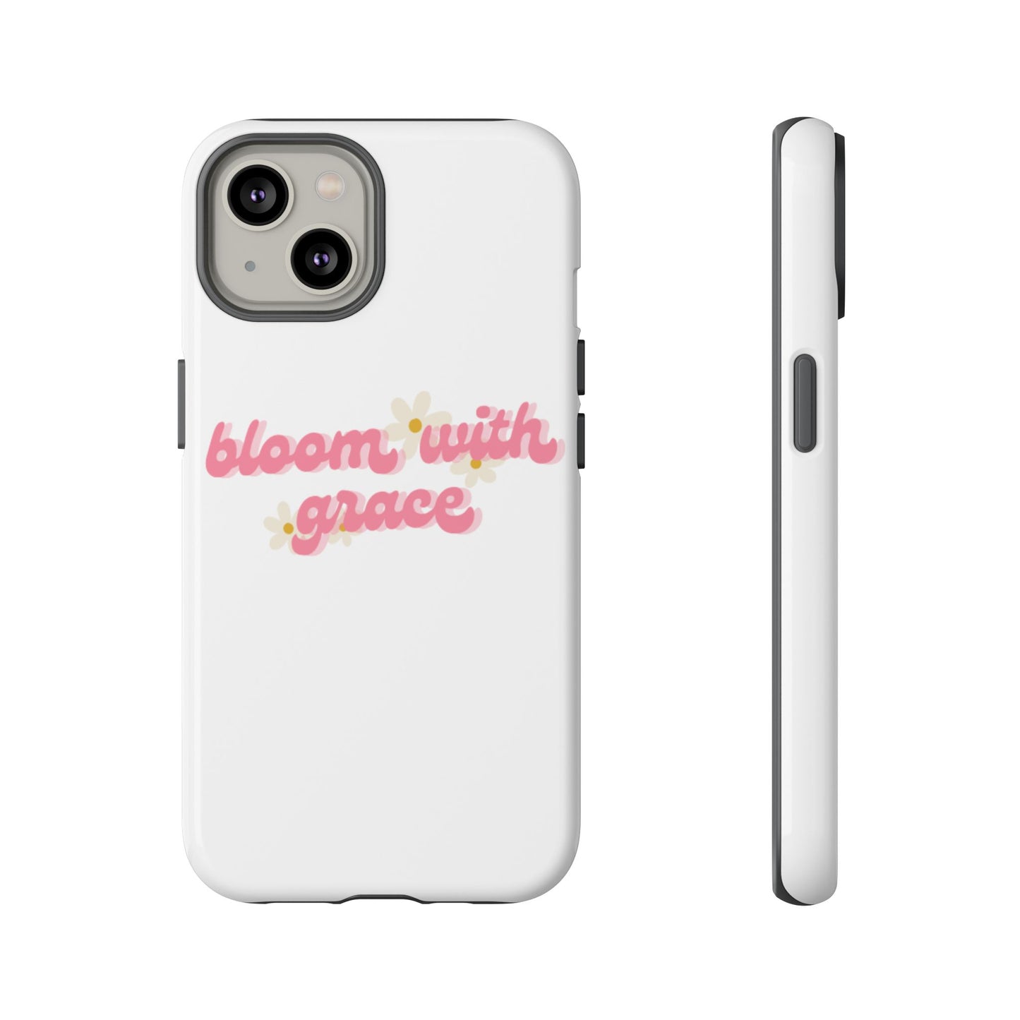 جراب هاتف "Bloom with Grace"، جرابات متينة بنقشة زهور لطيفة، 🌷