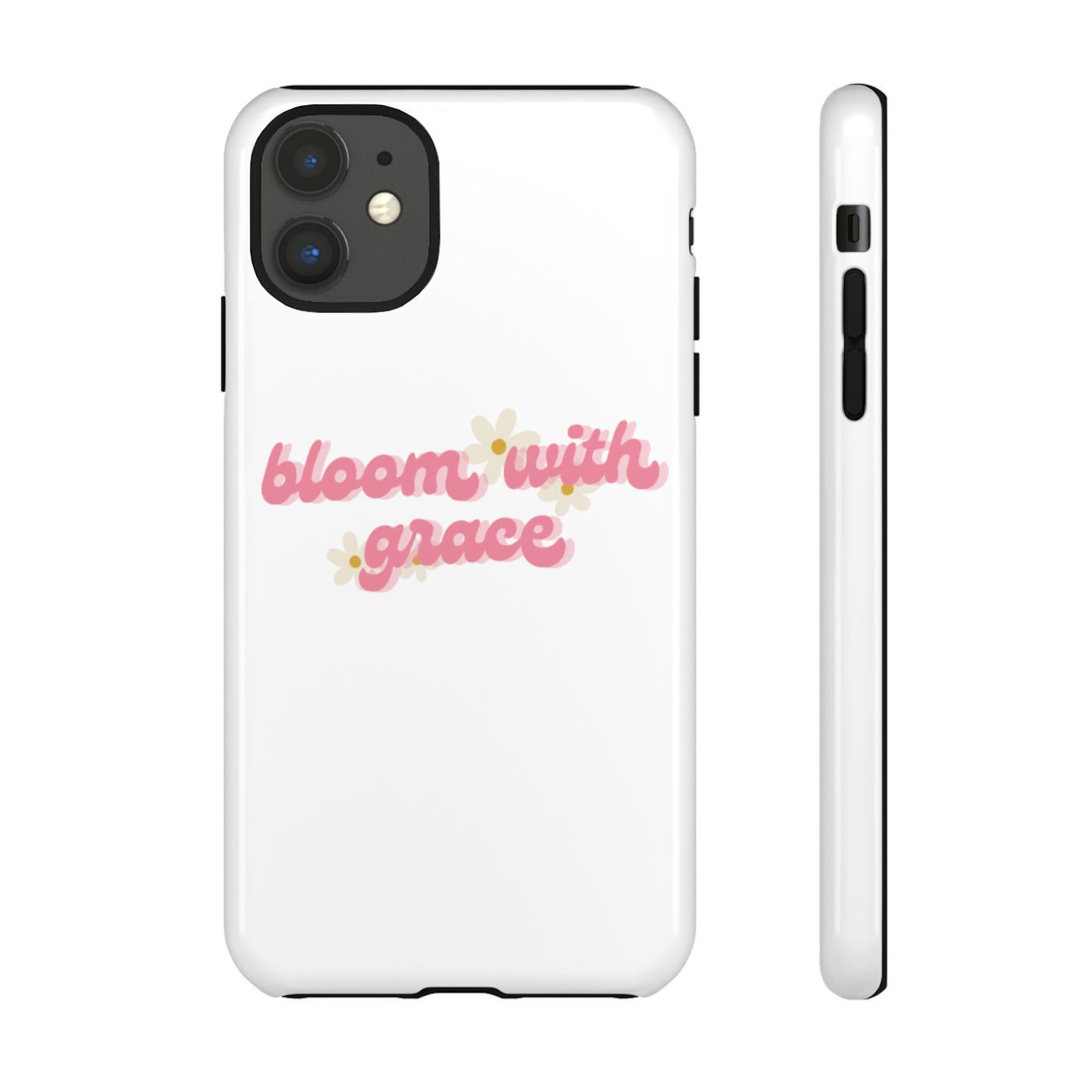 جراب هاتف "Bloom with Grace"، جرابات متينة بنقشة زهور لطيفة، 🌷