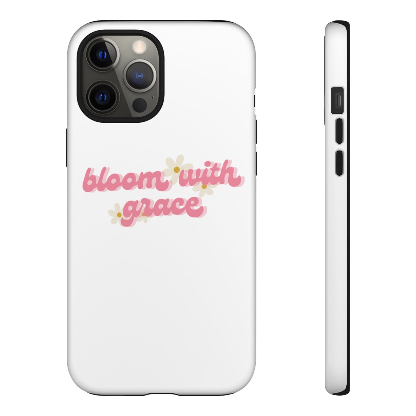 جراب هاتف "Bloom with Grace"، جرابات متينة بنقشة زهور لطيفة، 🌷