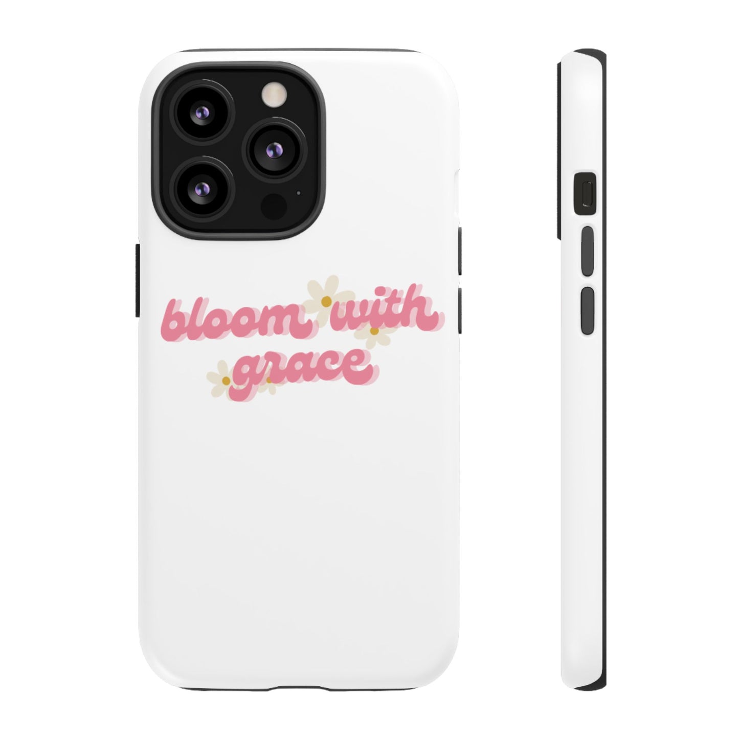 جراب هاتف "Bloom with Grace"، جرابات متينة بنقشة زهور لطيفة، 🌷