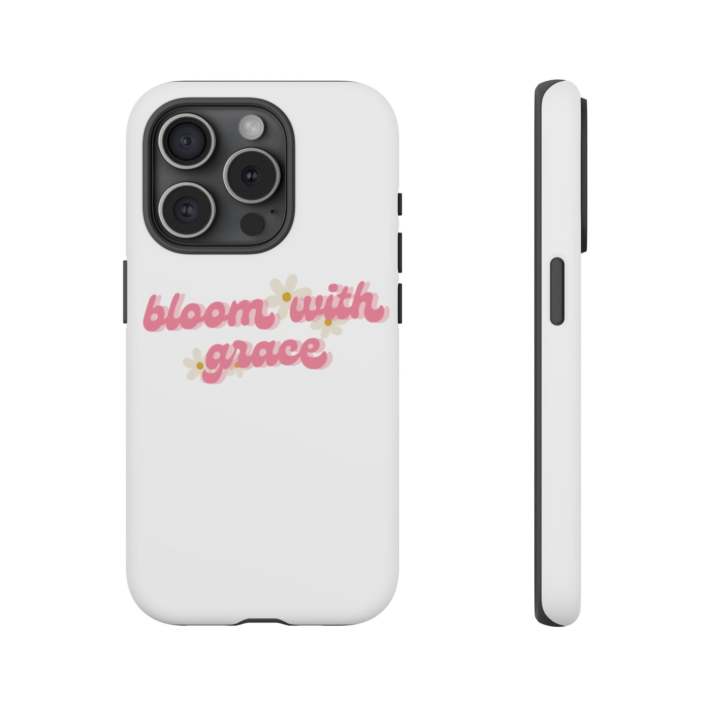 جراب هاتف "Bloom with Grace"، جرابات متينة بنقشة زهور لطيفة، 🌷