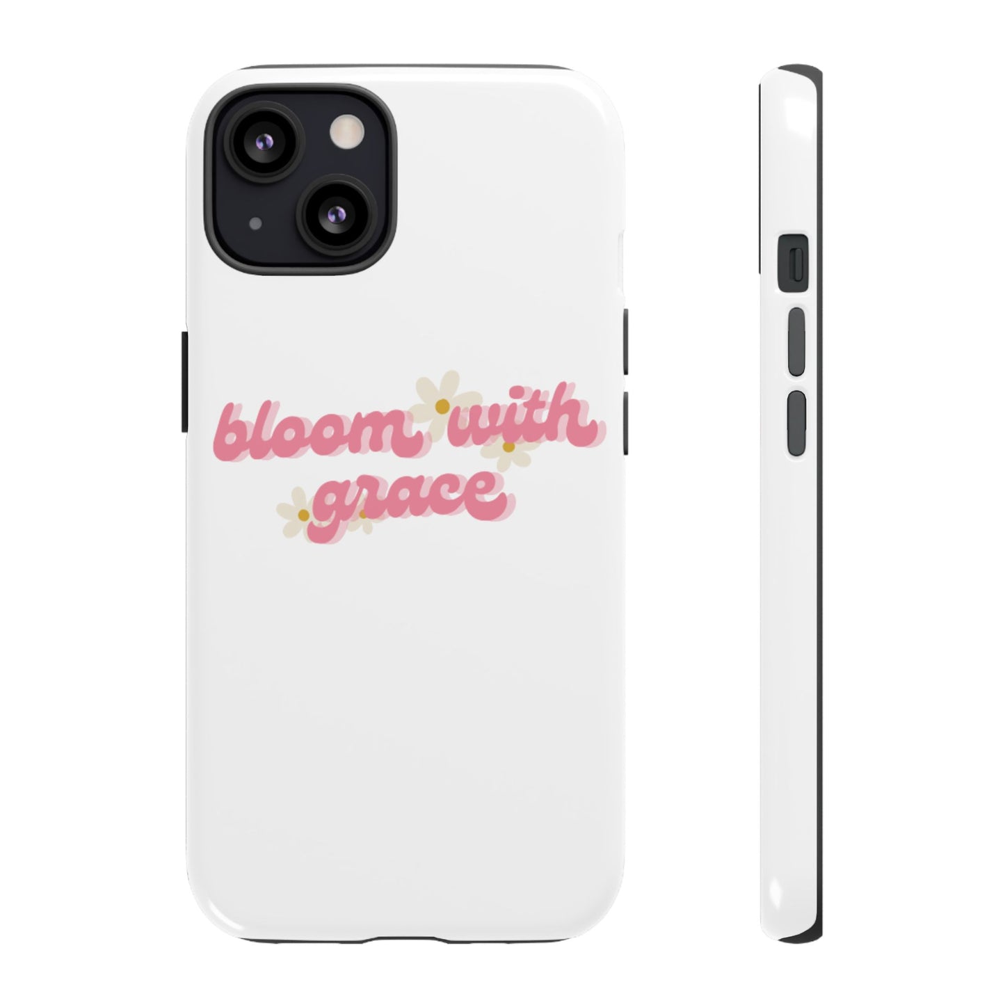 جراب هاتف "Bloom with Grace"، جرابات متينة بنقشة زهور لطيفة، 🌷