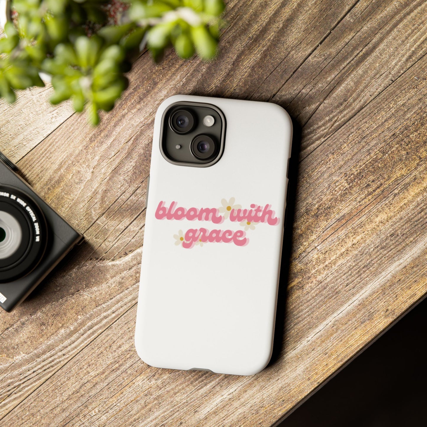 جراب هاتف "Bloom with Grace"، جرابات متينة بنقشة زهور لطيفة، 🌷