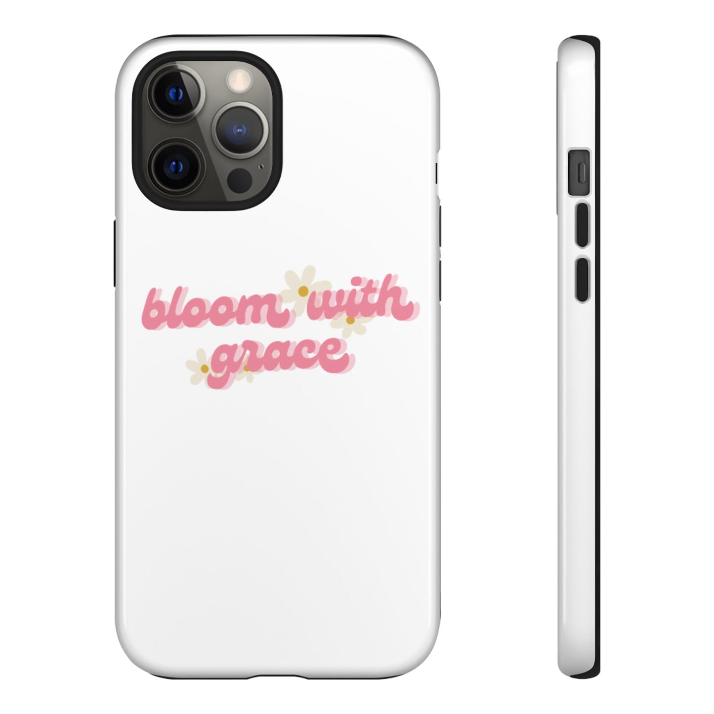 جراب هاتف "Bloom with Grace"، جرابات متينة بنقشة زهور لطيفة، 🌷