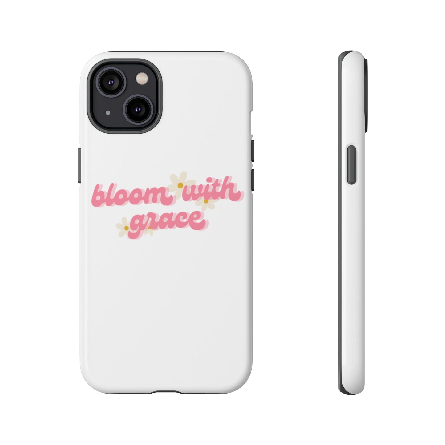 جراب هاتف "Bloom with Grace"، جرابات متينة بنقشة زهور لطيفة، 🌷