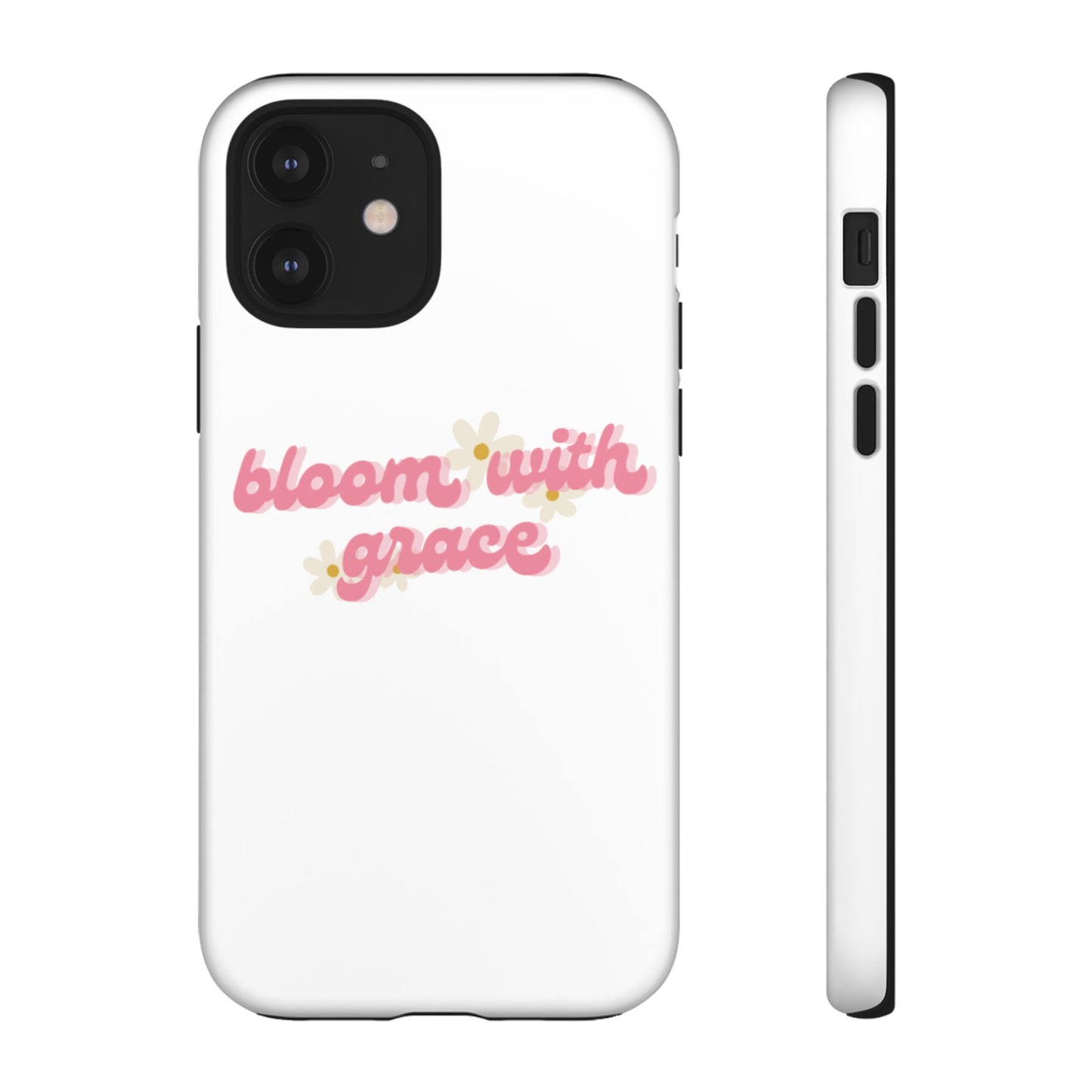 جراب هاتف "Bloom with Grace"، جرابات متينة بنقشة زهور لطيفة، 🌷