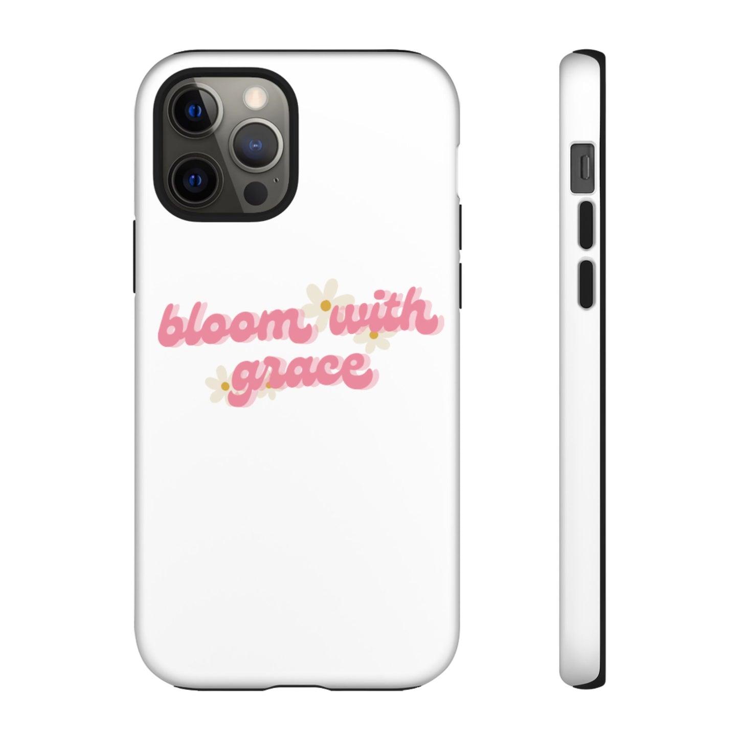 جراب هاتف "Bloom with Grace"، جرابات متينة بنقشة زهور لطيفة، 🌷