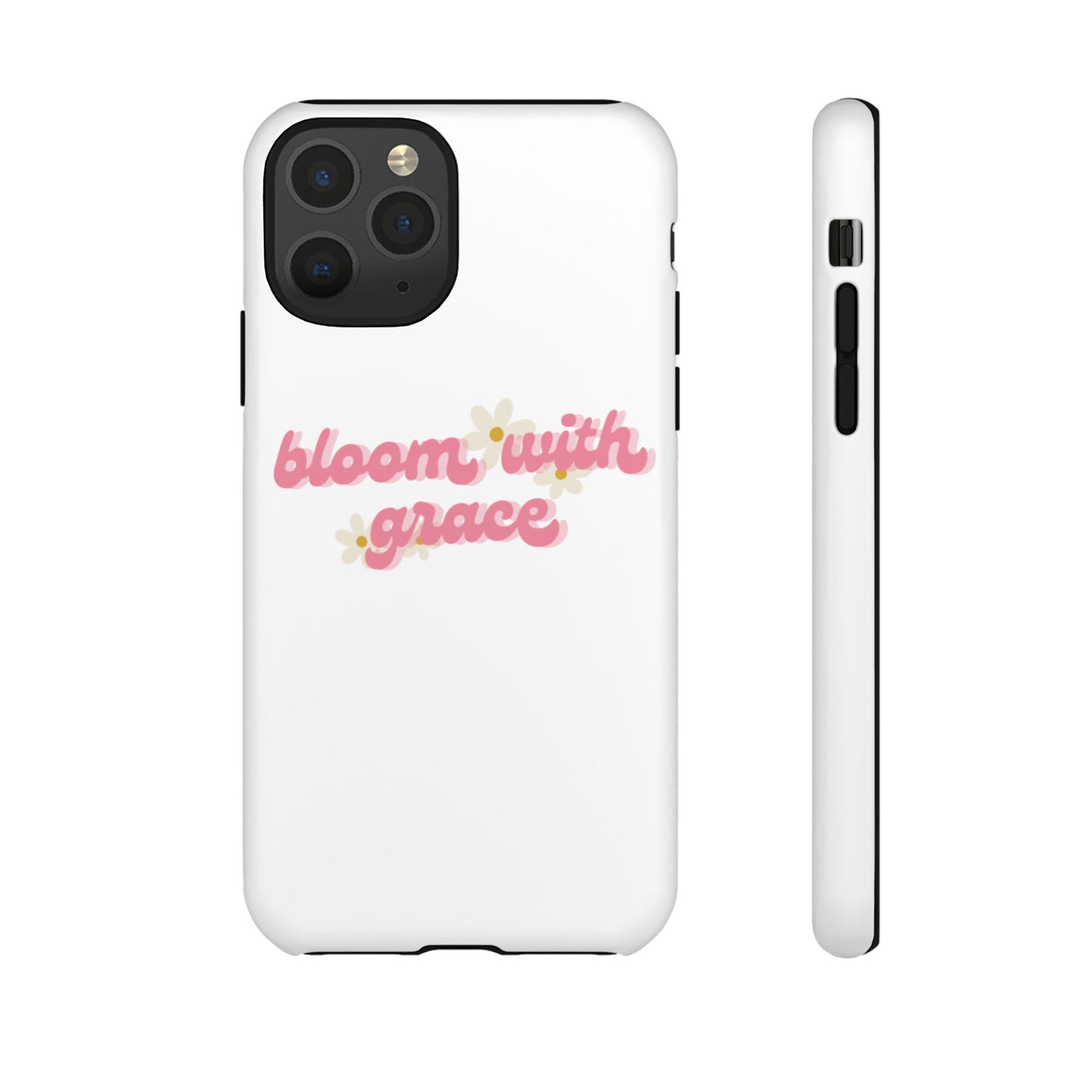 جراب هاتف "Bloom with Grace"، جرابات متينة بنقشة زهور لطيفة، 🌷