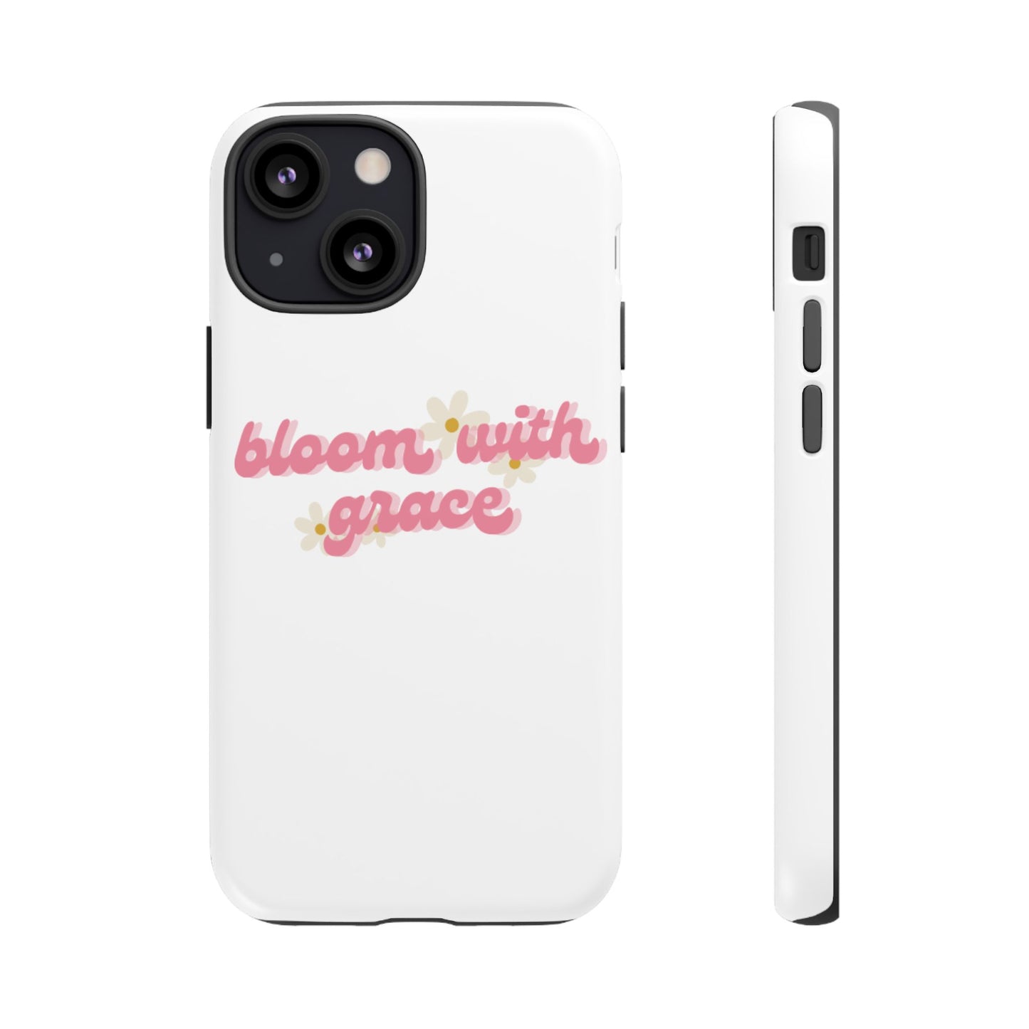 جراب هاتف "Bloom with Grace"، جرابات متينة بنقشة زهور لطيفة، 🌷