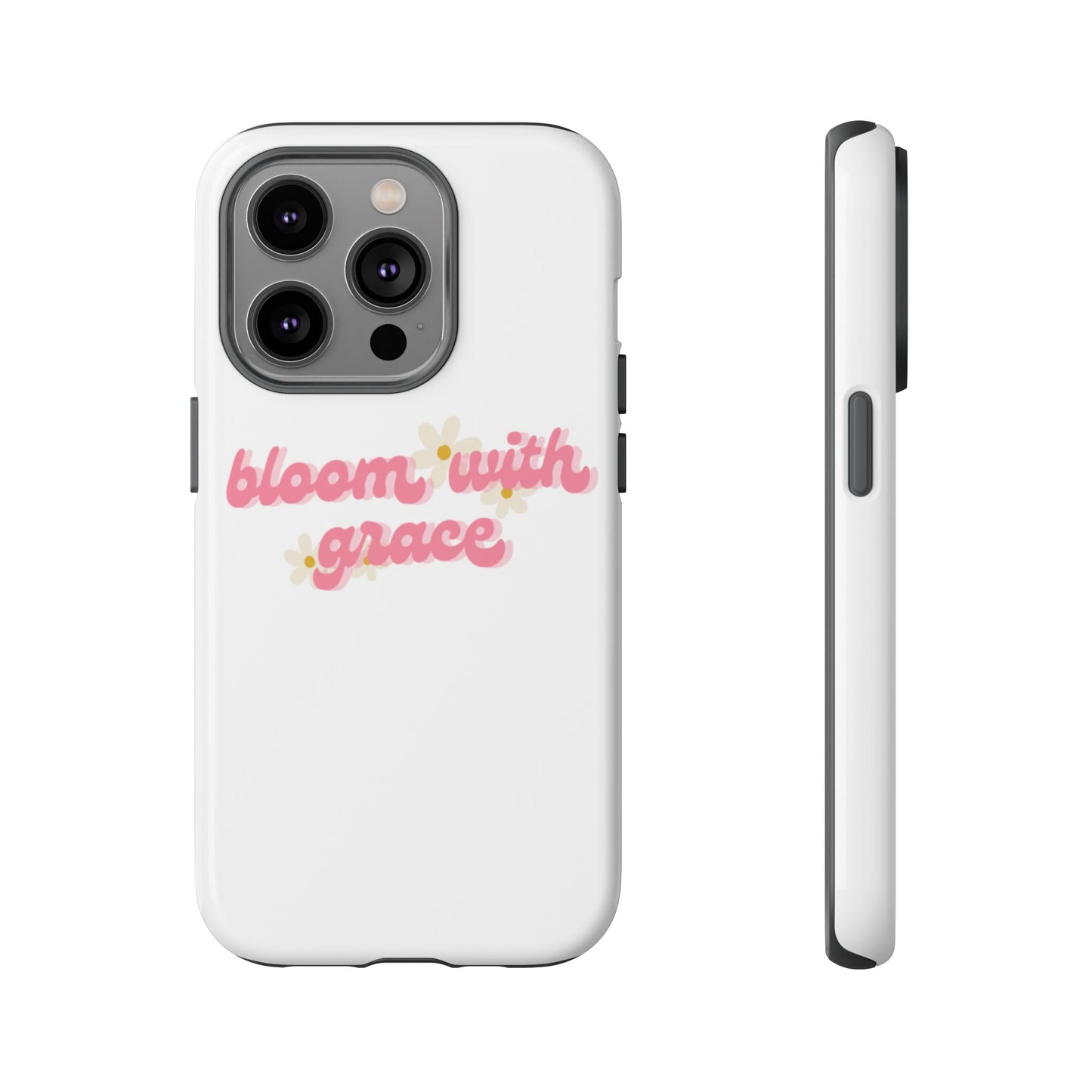 جراب هاتف "Bloom with Grace"، جرابات متينة بنقشة زهور لطيفة، 🌷