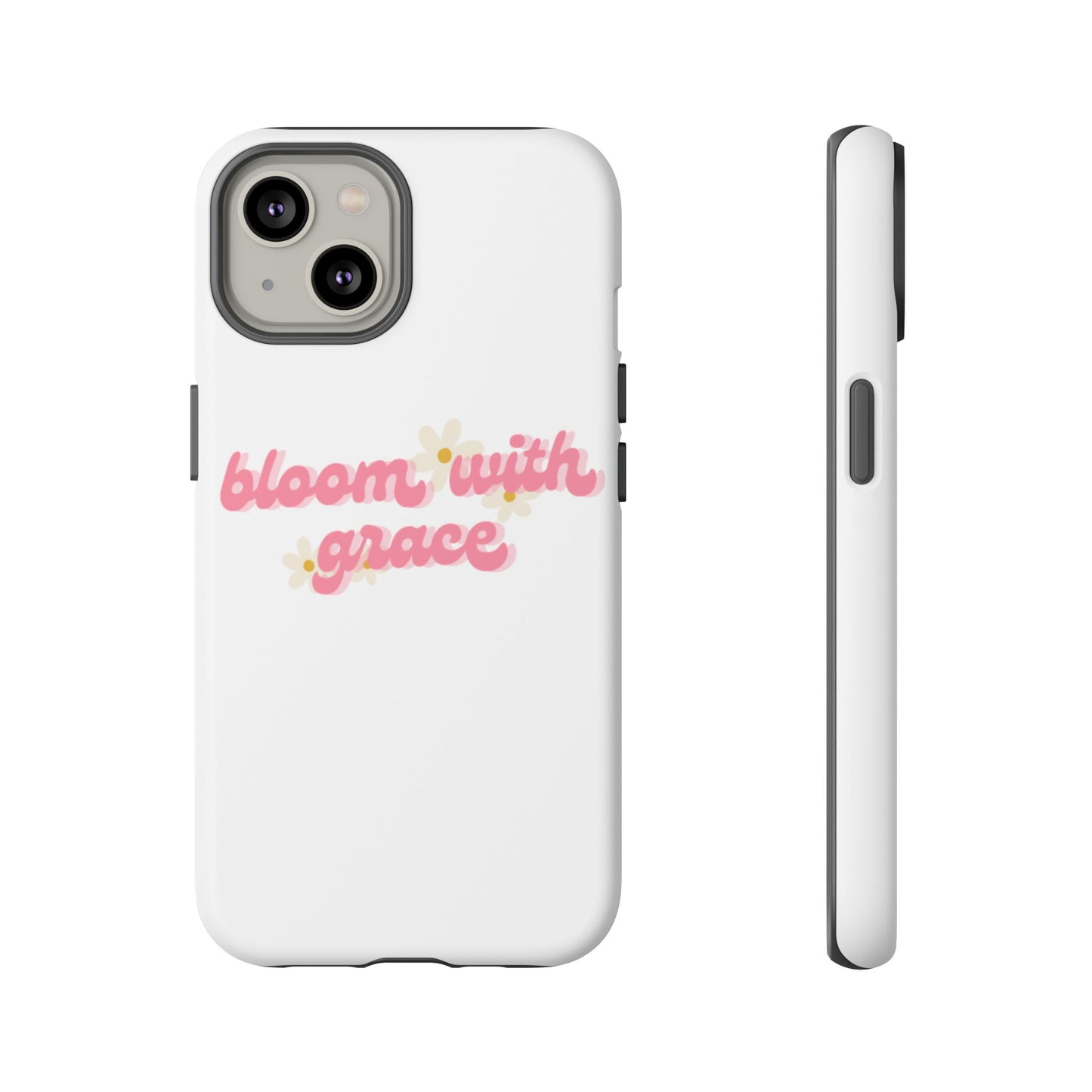 جراب هاتف "Bloom with Grace"، جرابات متينة بنقشة زهور لطيفة، 🌷