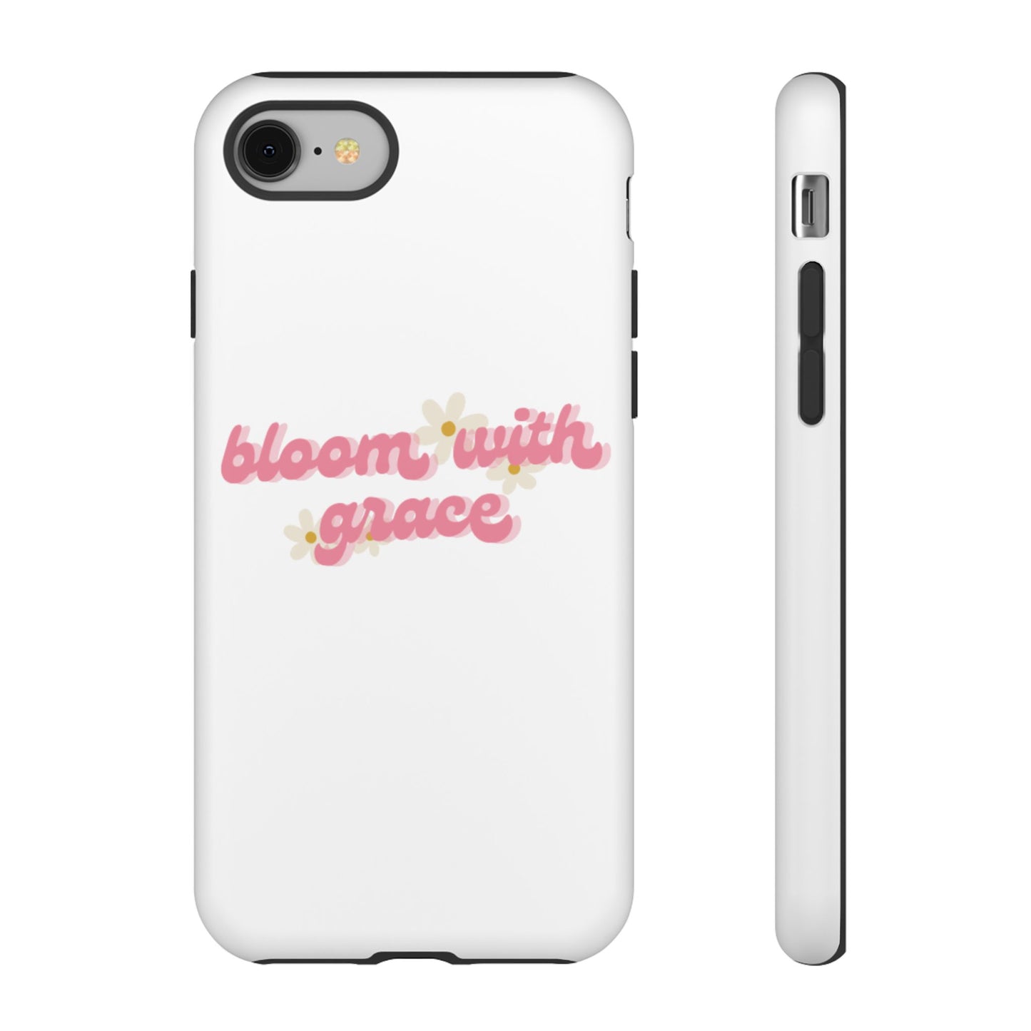 جراب هاتف "Bloom with Grace"، جرابات متينة بنقشة زهور لطيفة، 🌷