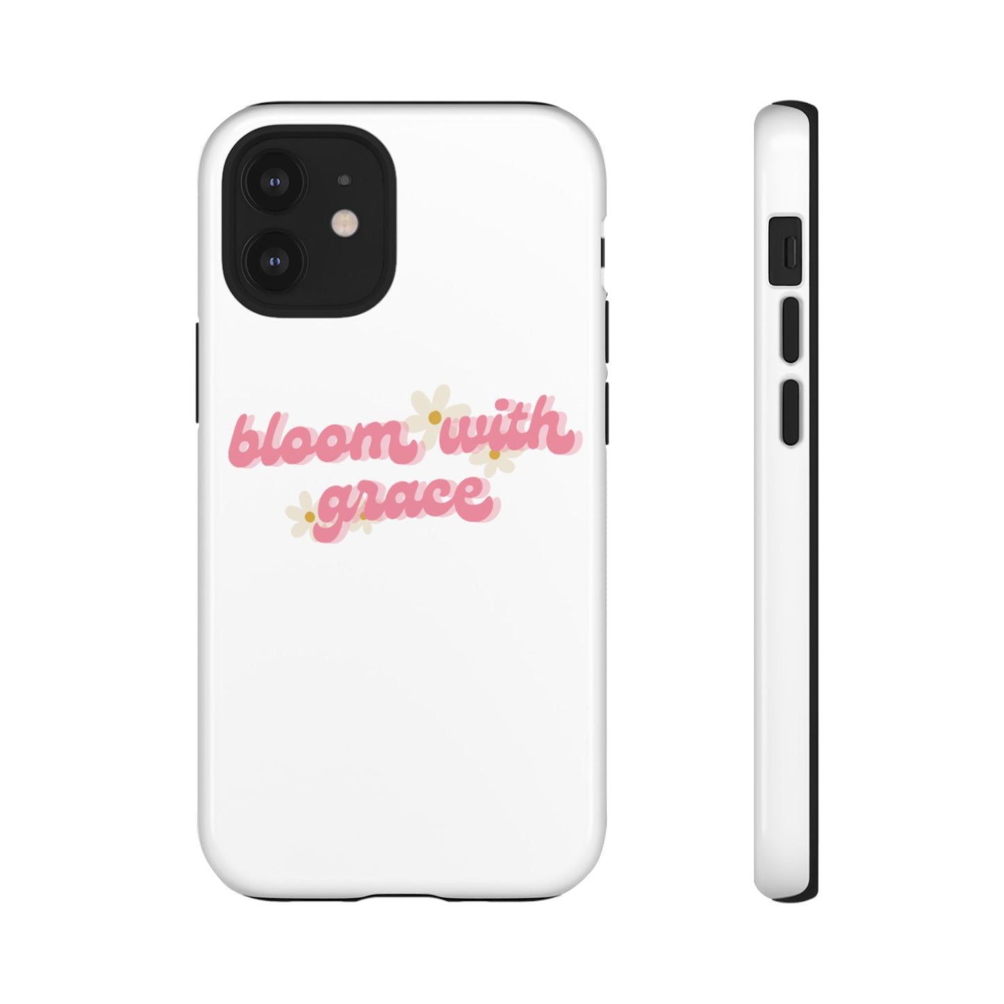 جراب هاتف "Bloom with Grace"، جرابات متينة بنقشة زهور لطيفة، 🌷