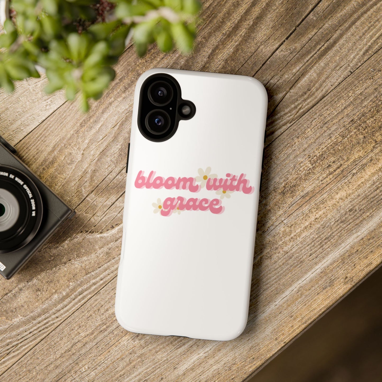 جراب هاتف "Bloom with Grace"، جرابات متينة بنقشة زهور لطيفة، 🌷