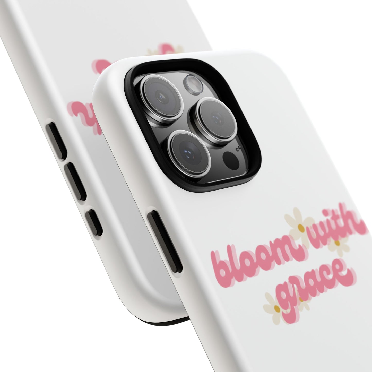 جراب هاتف "Bloom with Grace"، جرابات متينة بنقشة زهور لطيفة، 🌷