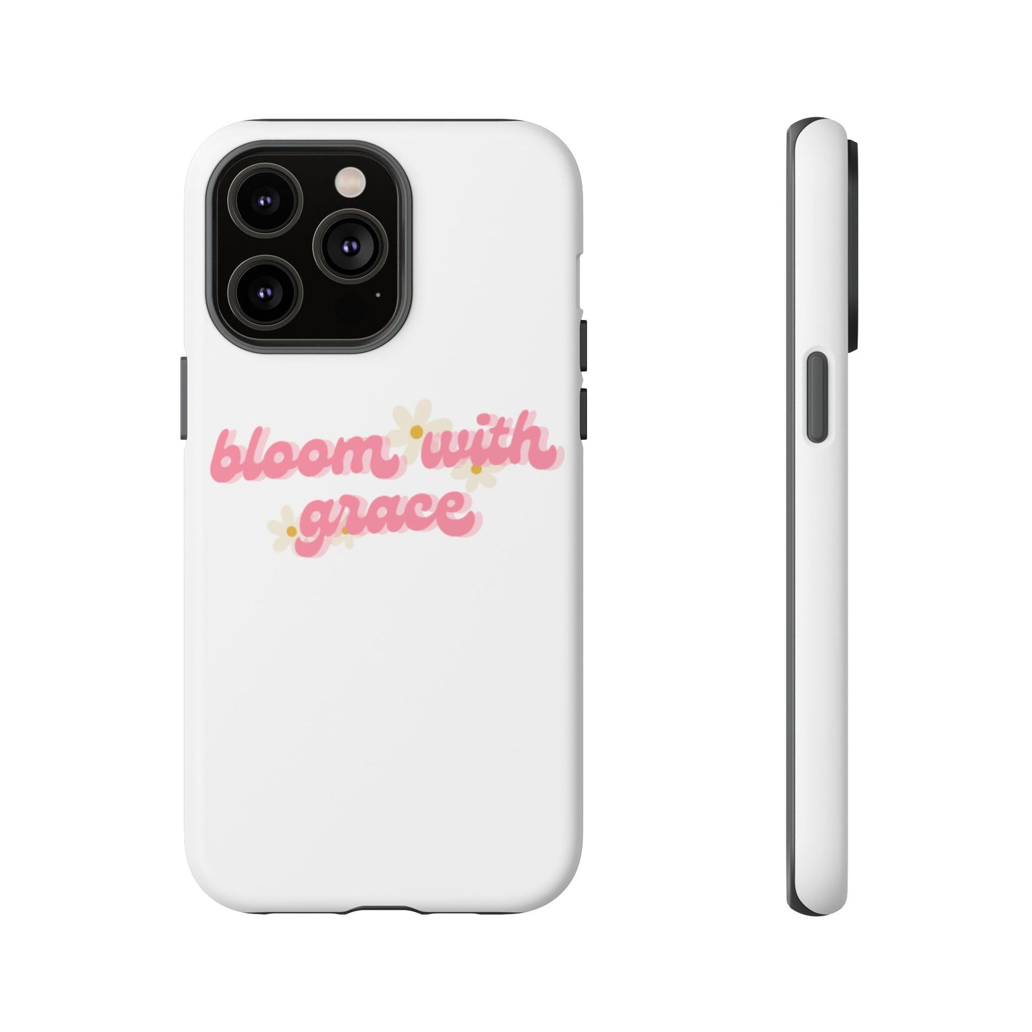جراب هاتف "Bloom with Grace"، جرابات متينة بنقشة زهور لطيفة، 🌷
