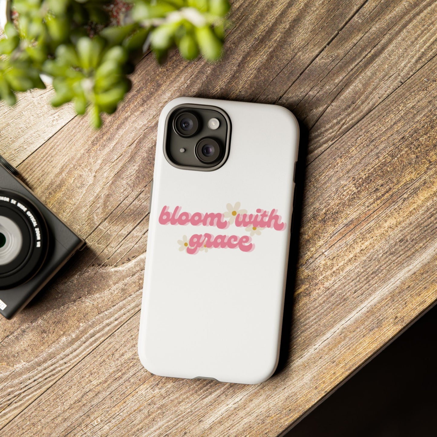 جراب هاتف "Bloom with Grace"، جرابات متينة بنقشة زهور لطيفة، 🌷