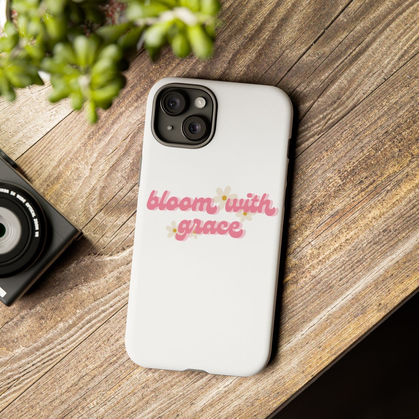 جراب هاتف "Bloom with Grace"، جرابات متينة بنقشة زهور لطيفة، 🌷