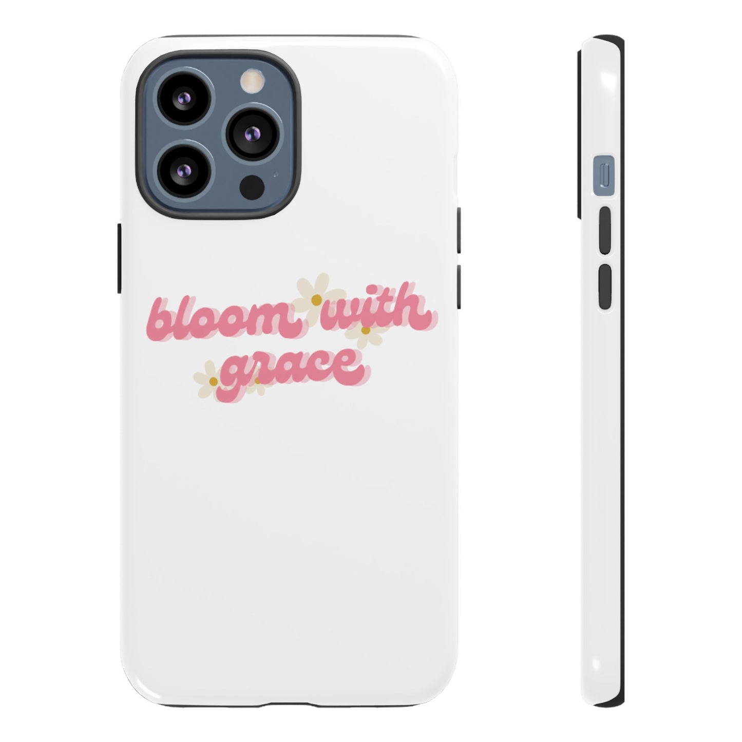 جراب هاتف "Bloom with Grace"، جرابات متينة بنقشة زهور لطيفة، 🌷