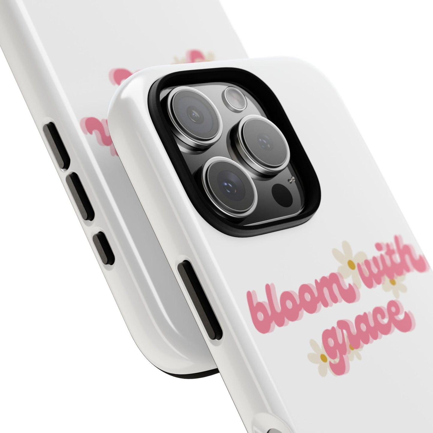 جراب هاتف "Bloom with Grace"، جرابات متينة بنقشة زهور لطيفة، 🌷