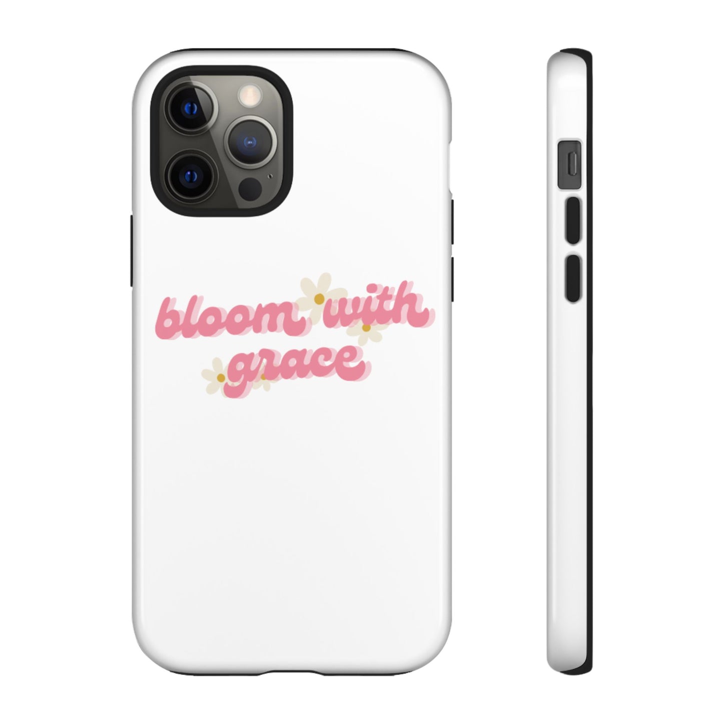 جراب هاتف "Bloom with Grace"، جرابات متينة بنقشة زهور لطيفة، 🌷