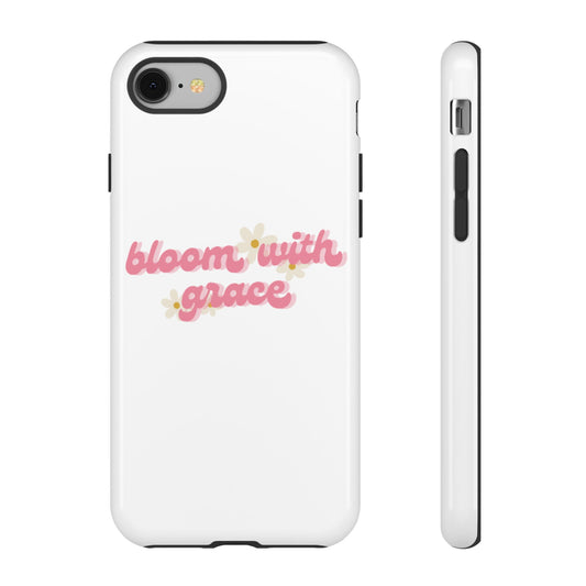جراب هاتف "Bloom with Grace"، جرابات متينة بنقشة زهور لطيفة، 🌷