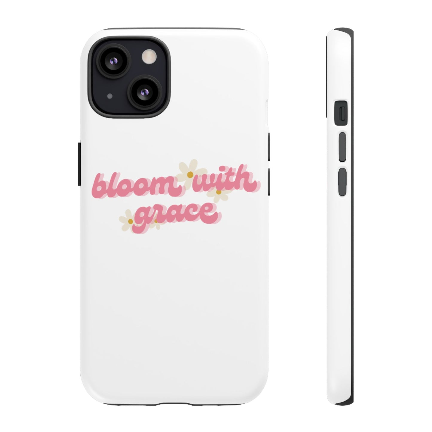 جراب هاتف "Bloom with Grace"، جرابات متينة بنقشة زهور لطيفة، 🌷